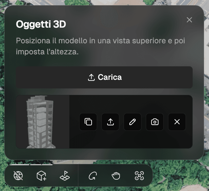 Apri il pannello 3D Objects e fai clic su Upload per aggiungere un altro modello