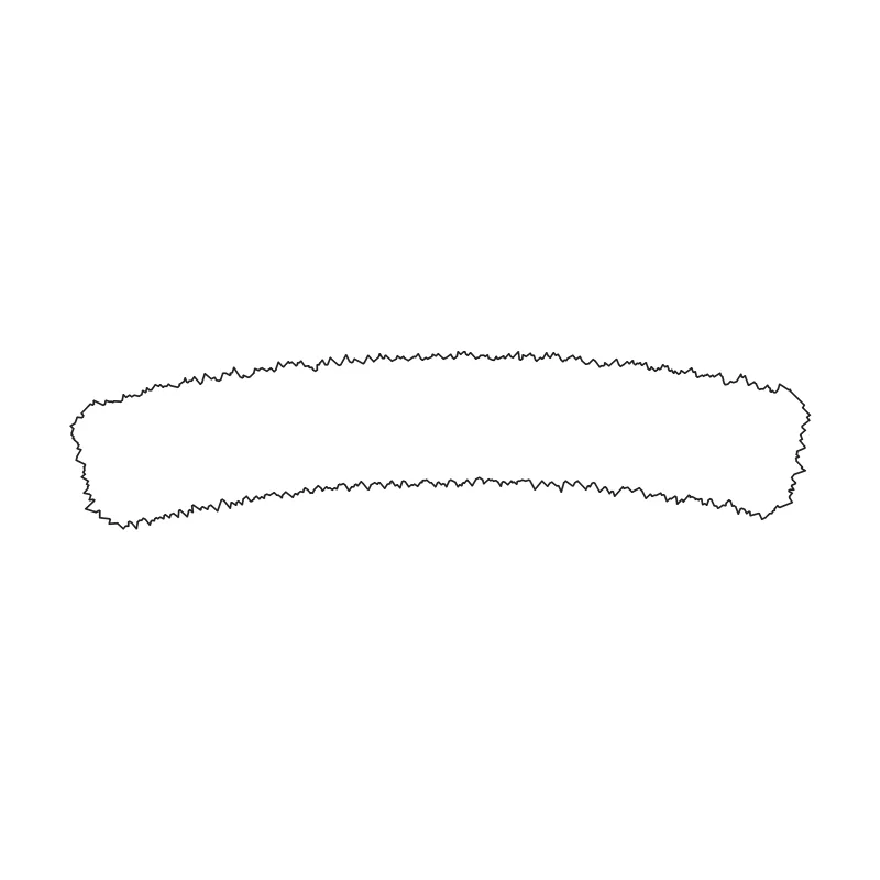 Boxwood hedge CAD block in plan view, line drawing