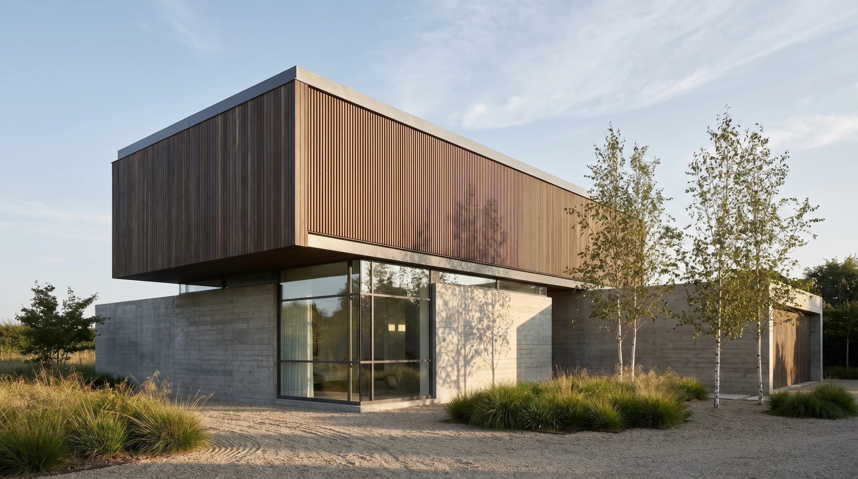 Photorealistic render of the same house