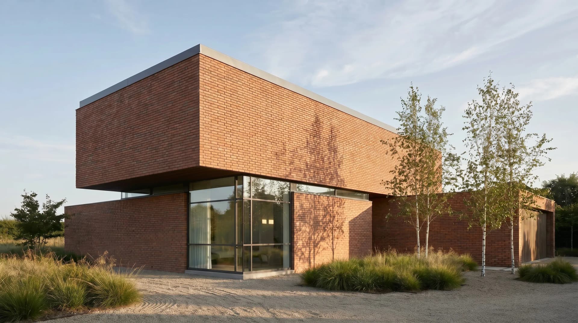 AI render of a house with a brick facade