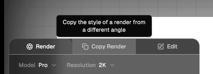 Copy Render tab