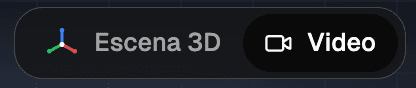 Pestaña Video en la parte superior del editor