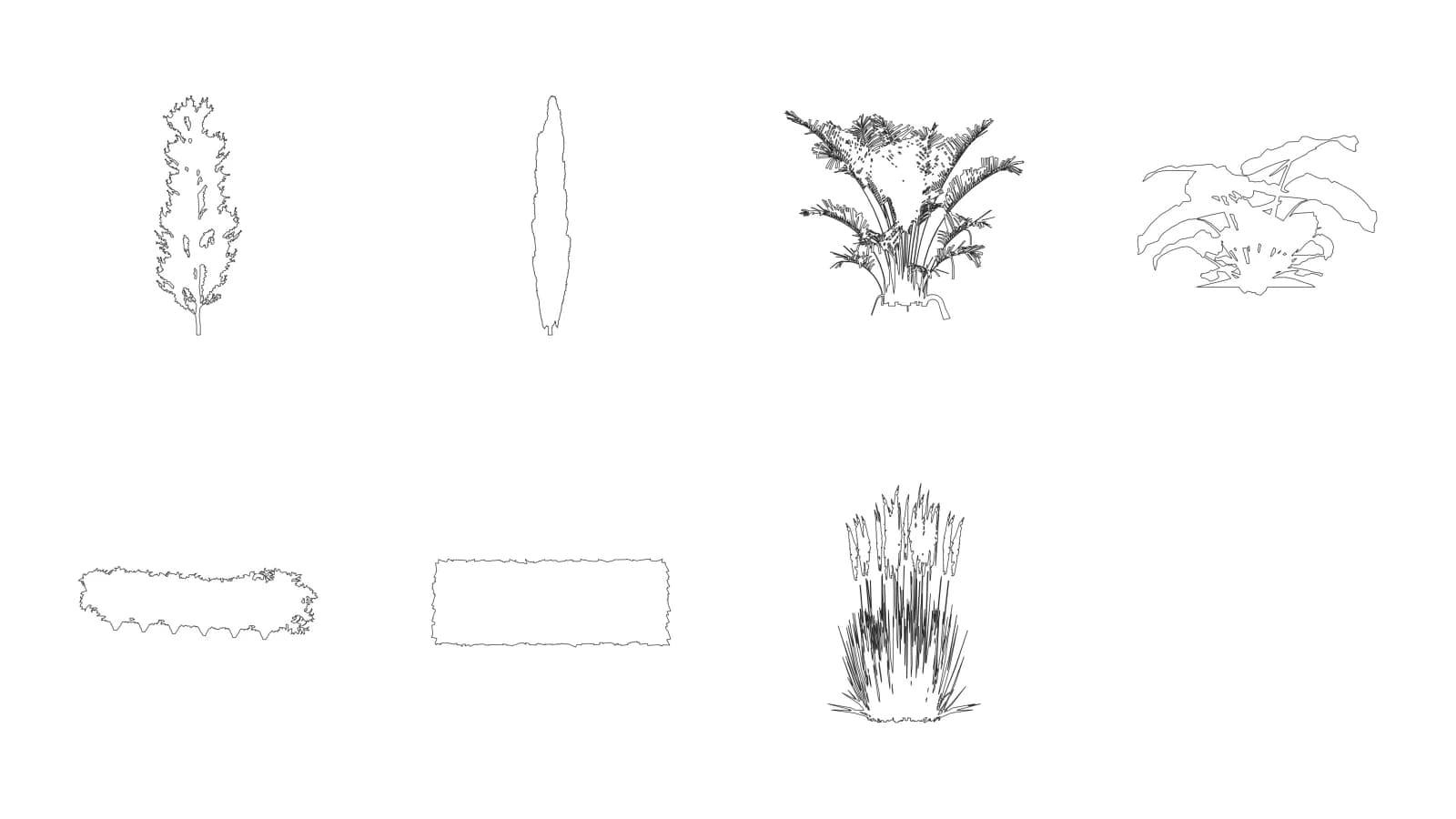 Free Tree Elevation CAD Blocks & PNG (DWG)