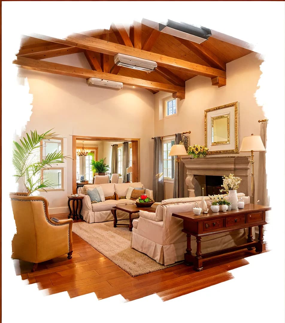 Render interior generado desde un croquis en Render a House